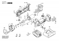 Bosch 3 601 JK8 000 Gcu 18V-30 Spiral Saw 18 V / Eu Spare Parts